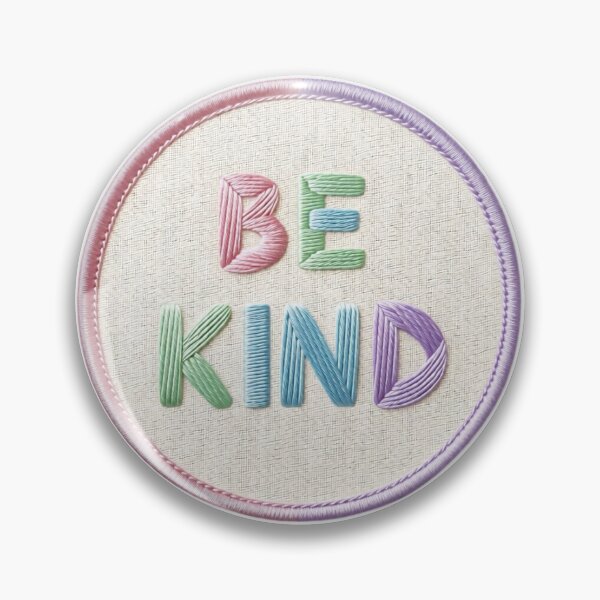Item preview, Be Kind Embroidered Iron On Patch – Bold Typography Design designed and sold by Peecoo.