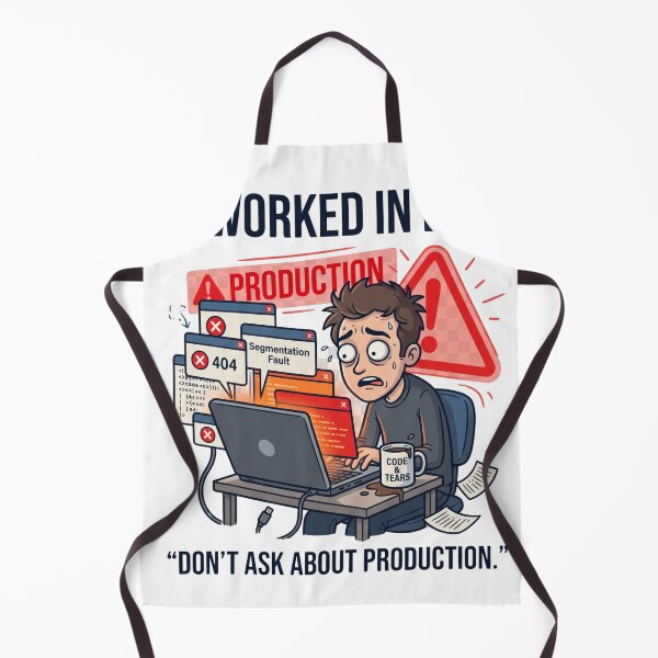 Item preview, It Worked In Dev Don't Ask About Production T-Shirt designed and sold by NeonNerd Studio.