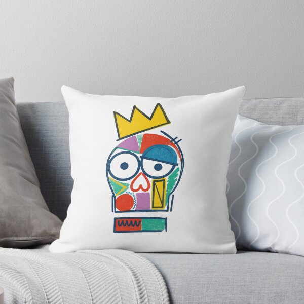 Item preview, Geometric Pop Art Skull Crown Modernist Print designed and sold by HBDStudio.