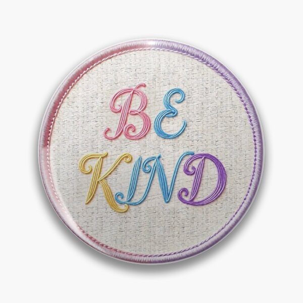 Item preview, Be Kind Embroidered Iron On Patch – Bold Typography Design designed and sold by Peecoo.
