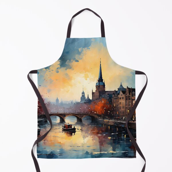 Item preview, European City By Canal At Sunset Digital Art designed and sold by DEC02.