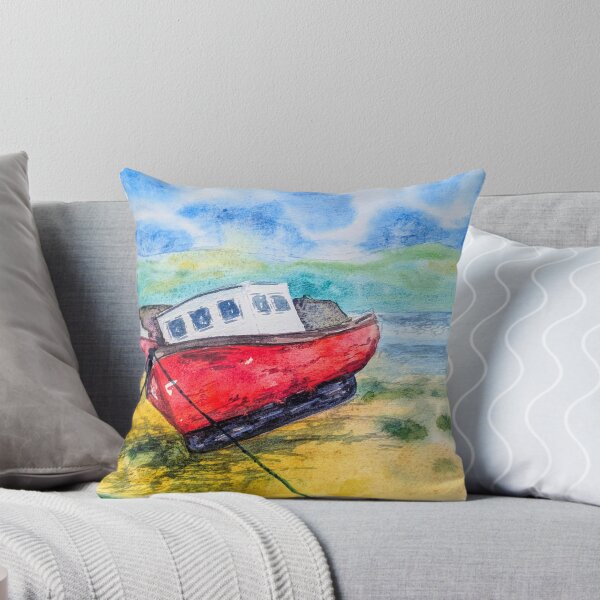 Item preview, Fishing boat in Youghal, County Cork, original watercolour designed and sold by Art-By-Rosalind.