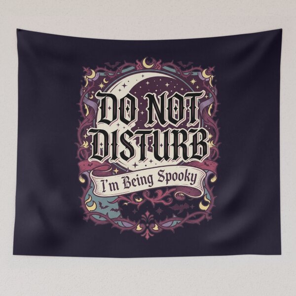 Item preview, Do Not Disturb I'm Being Spooky Vintage Gothic Moon and Bats Aesthetic designed and sold by Pick&Grin.