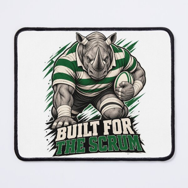 Item preview, Rugby Rhino – Built for the Scrum designed and sold by Univers-shop.