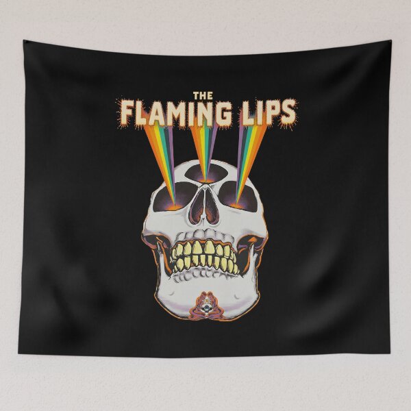 Item preview, The Flamings Lipss Psychedelic Skull Rainbow designed and sold by WrightinMatthew.