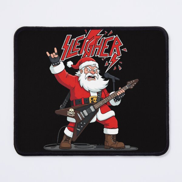 Item preview, Copy of Sleigher Santa Claus Rock On Goth Heavy Metal Christmas Quote designed and sold by w66aboo.