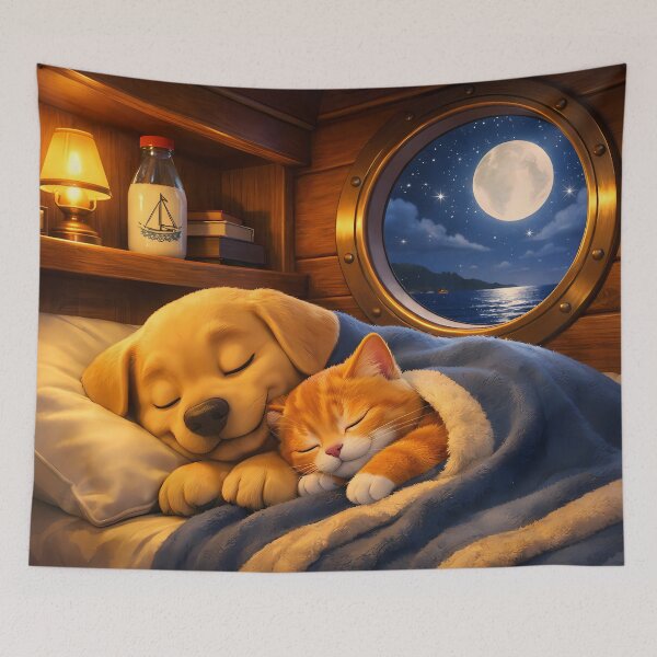 Item preview, Cozy Sleeping Dog & Cat Boat Cabin designed and sold by DreamBig-Shop.