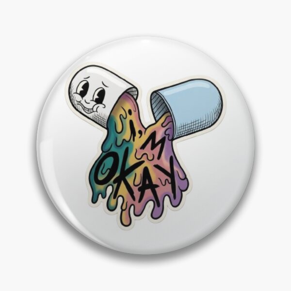 Item preview, Vintage I'm Okay Pill Melting Vintage Cartoon Art designed and sold by RisingSunStyle.
