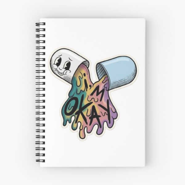 Item preview, Vintage I'm Okay Pill Melting Vintage Cartoon Art designed and sold by RisingSunStyle.