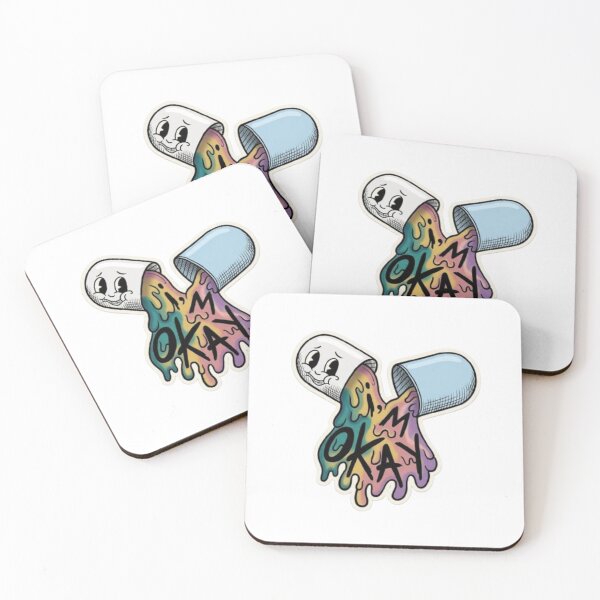 Item preview, Vintage I'm Okay Pill Melting Vintage Cartoon Art designed and sold by RisingSunStyle.