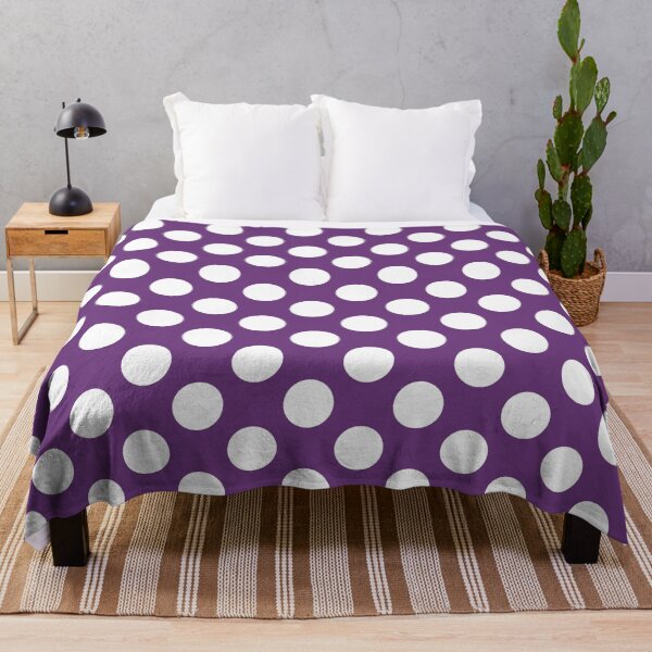 Item preview, Large white polka dots on purple designed and sold by Nolan6.