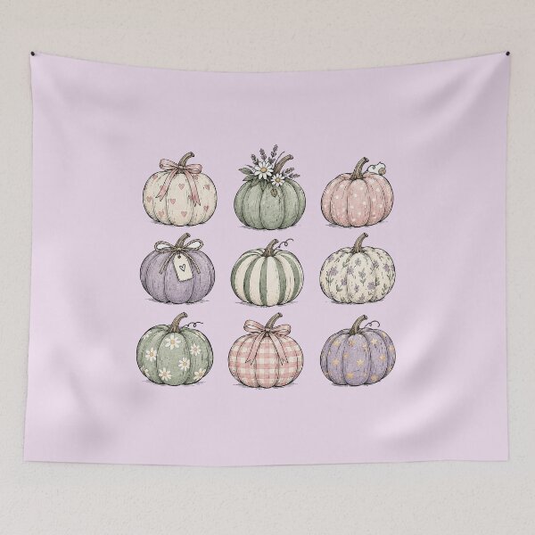 Item preview, Nine Cute Autumn Pumpkins – Soft Watercolor Fall Collection designed and sold by Verycutethings.