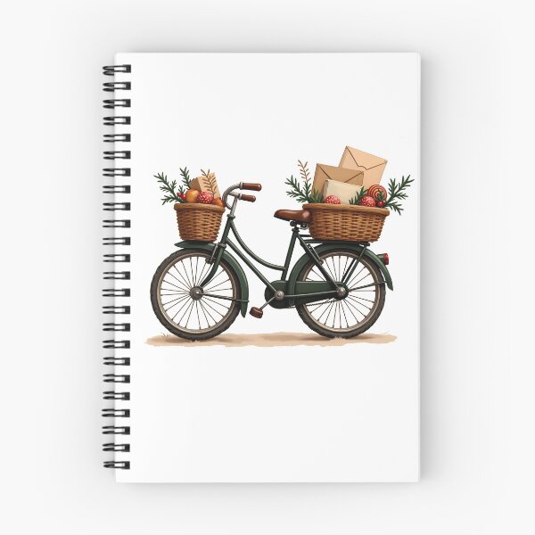 Item preview, Whimsical Christmas Post Office – Vintage Christmas Bicycle Delivery designed and sold by ArtemisEutopia.