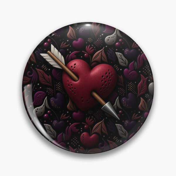 Item preview, 3D Gothic Pierced Heart with Arrow Dark Romance designed and sold by Breezes-of-Ida.