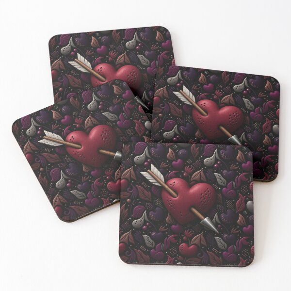 Item preview, 3D Gothic Pierced Heart with Arrow Dark Romance designed and sold by Breezes-of-Ida.