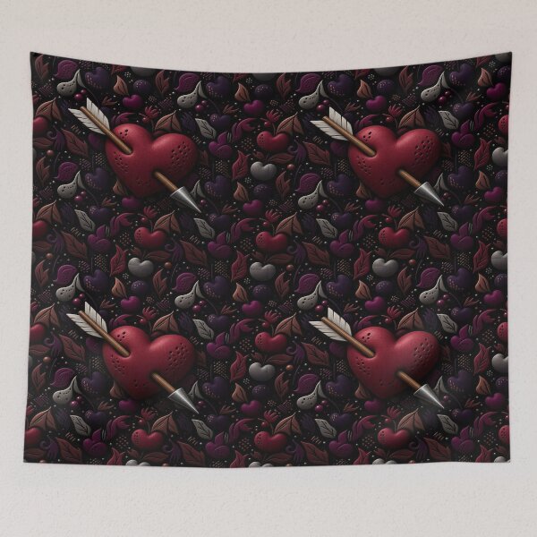 Item preview, 3D Gothic Pierced Heart with Arrow Dark Romance designed and sold by Breezes-of-Ida.
