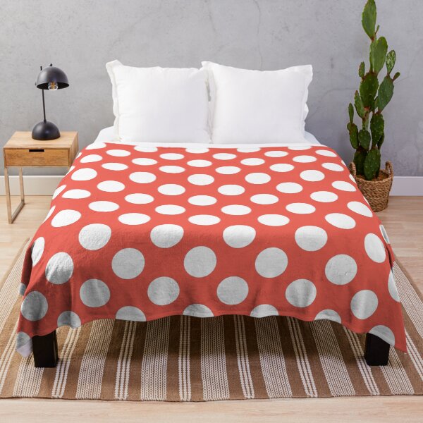 Item preview, Large white polka dots on coral designed and sold by Nolan6.