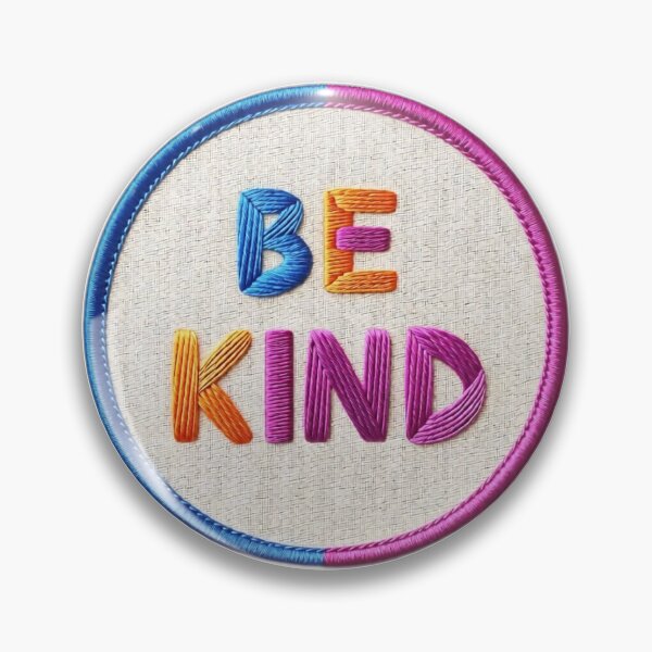 Item preview, Be Kind Embroidered Iron On Patch – Bold Typography Design designed and sold by Peecoo.