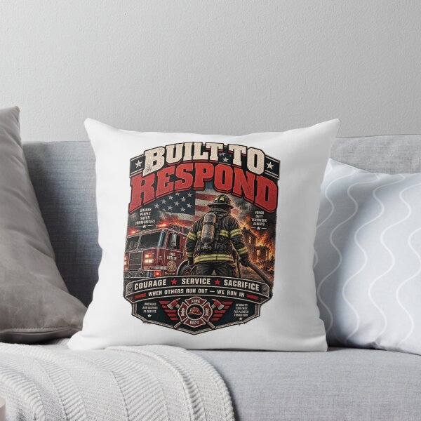 Item preview, Built to Respond - Vintage Firefighter Americana T-Shirt designed and sold by DomKo10.
