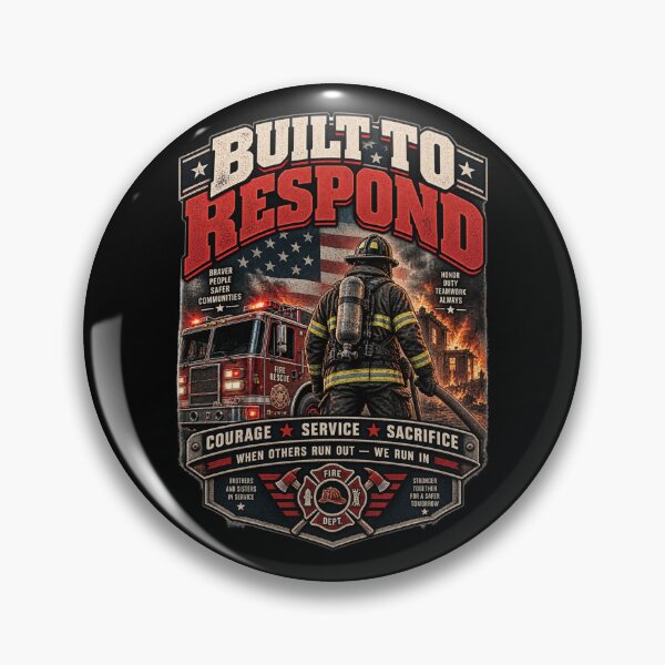 Item preview, Built to Respond - Vintage Firefighter Americana T-Shirt designed and sold by DomKo10.