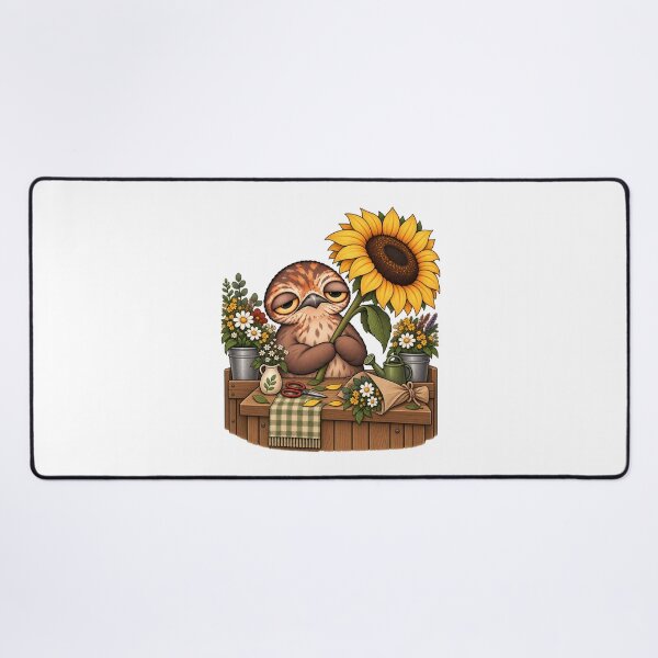 Item preview, Sleepy Potoo Bird with Sunflower | Cute Botanical Garden Lover Art designed and sold by MrDev.