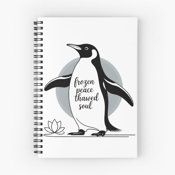 Item preview, Zen Penguin Yoga Lotus Greyscale Art Design designed and sold by 108stillness.