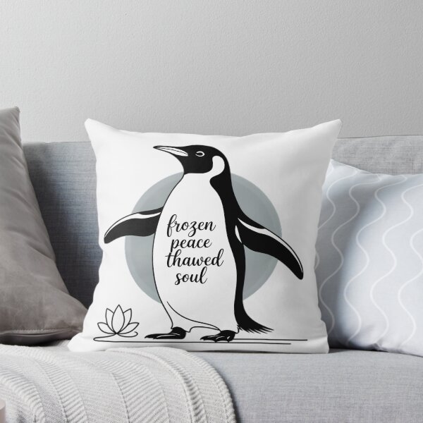 Item preview, Zen Penguin Yoga Lotus Greyscale Art Design designed and sold by 108stillness.