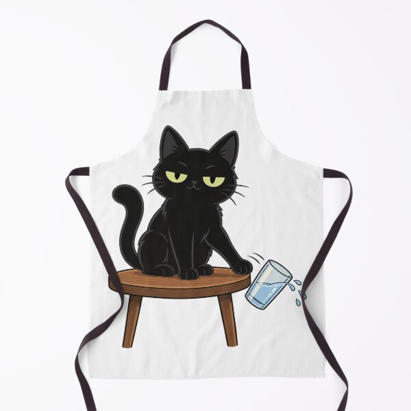 Item preview, Black Cat Knocking A Glass Off The Table designed and sold by eignvalue.