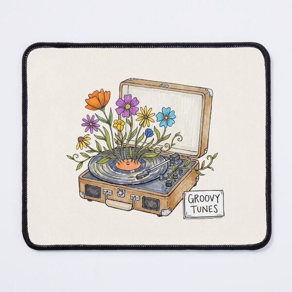 Item preview, Vintage Record Player Floral Groovy Tunes designed and sold by IriArt-Designs.