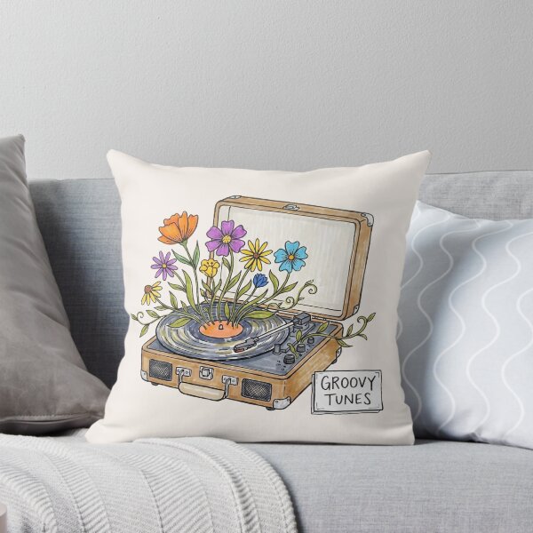 Item preview, Vintage Record Player Floral Groovy Tunes designed and sold by IriArt-Designs.