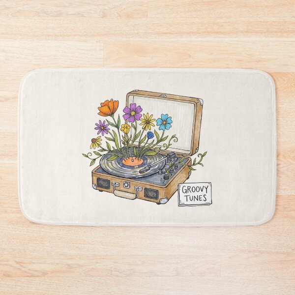 Item preview, Vintage Record Player Floral Groovy Tunes designed and sold by IriArt-Designs.