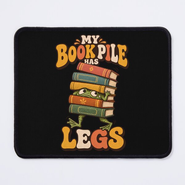 Item preview, My Book Pile Has Legs – Funny Frog Book Lover designed and sold by Bawek85Designs.