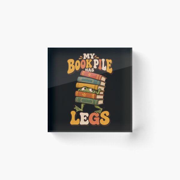 Item preview, My Book Pile Has Legs – Funny Frog Book Lover designed and sold by Bawek85Designs.