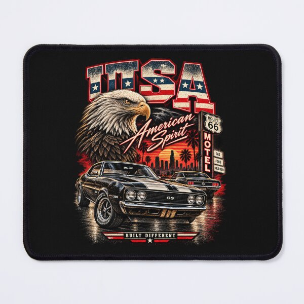 Item preview, American Spirit – Route 66 Muscle Car Vintage designed and sold by Cotton-Vibe.