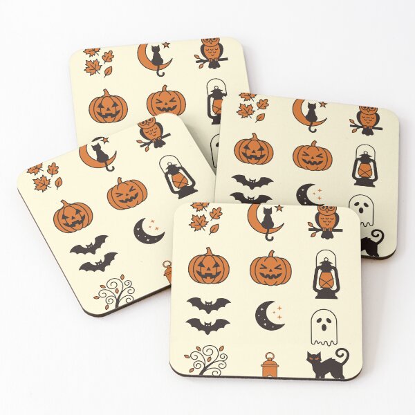 Item preview, Autumn Halloween Night Icons Flat Vector Illustration designed and sold by NUSA NIPA.