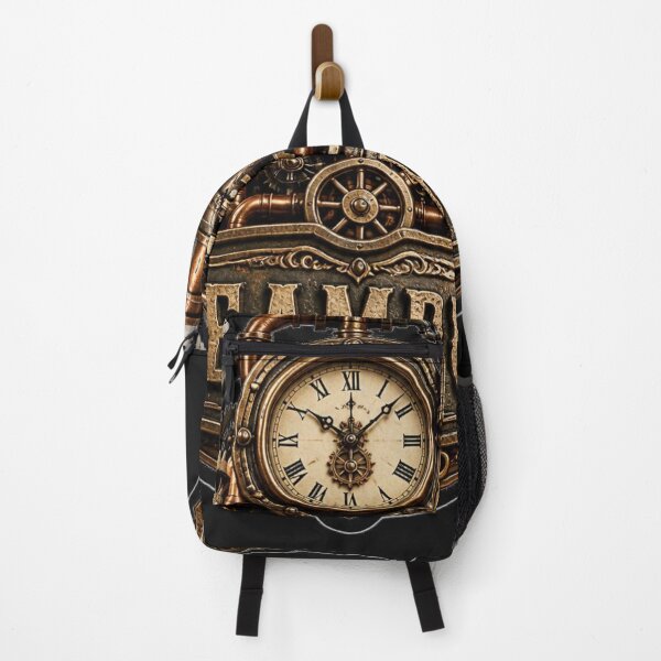 Item preview, Steampunk Clock with Gears and Steam Clouds designed and sold by MargaretPolanco.