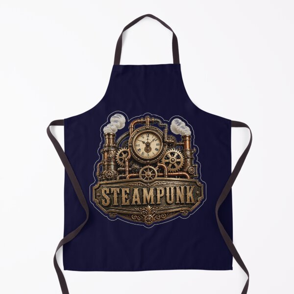 Item preview, Steampunk Clock with Gears and Steam Clouds designed and sold by MargaretPolanco.