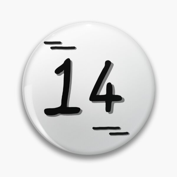 Item preview, Number 14 - Bold Black Artistic Numeral Design designed and sold by Dyche Studio.