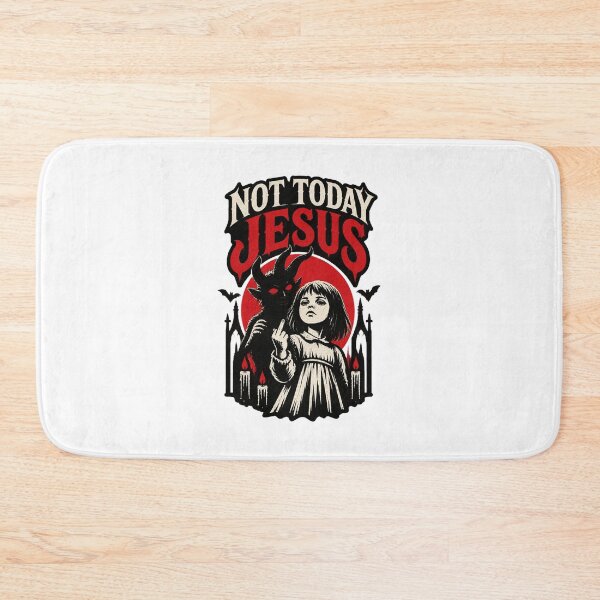 Item preview, Not Today Jesus Funny Horror Demon Vintage Gothic Design designed and sold by Huntsman8.