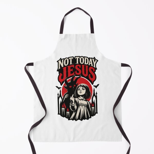 Item preview, Not Today Jesus Funny Horror Demon Vintage Gothic Design designed and sold by Huntsman8.
