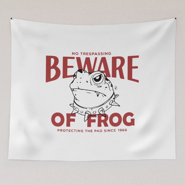 Item preview, Beware Of Frog - No Trespassing - Protecting The Pad Since 1966 designed and sold by AmeristraliaDs.