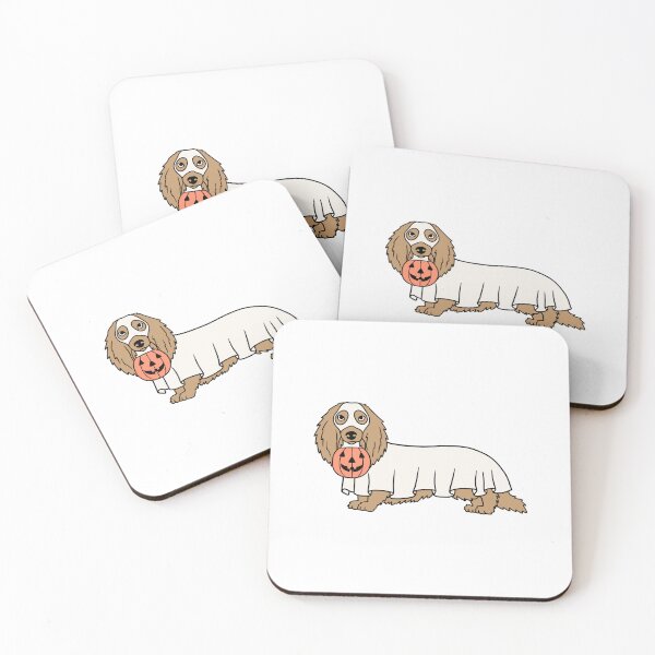 Item preview, Trick or Treat Dachshund – Cute Ghost Dog Halloween designed and sold by AandBCollective.