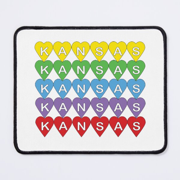 Item preview, Kansas Pride Rainbow Heart Pattern - Colorful State Love Design designed and sold by ValeriesGallery.