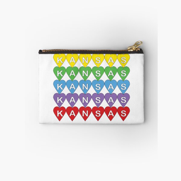 Item preview, Kansas Pride Rainbow Heart Pattern - Colorful State Love Design designed and sold by ValeriesGallery.