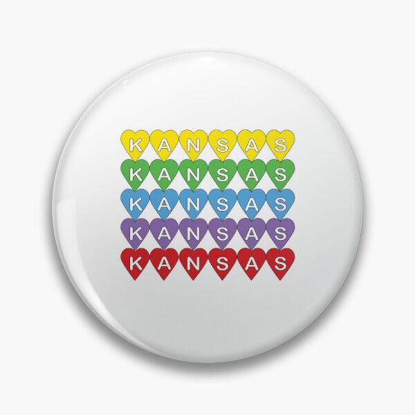 Item preview, Kansas Pride Rainbow Heart Pattern - Colorful State Love Design designed and sold by ValeriesGallery.