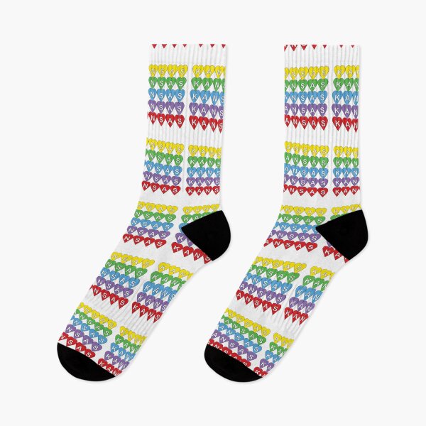 Item preview, Kansas Pride Rainbow Heart Pattern - Colorful State Love Design designed and sold by ValeriesGallery.