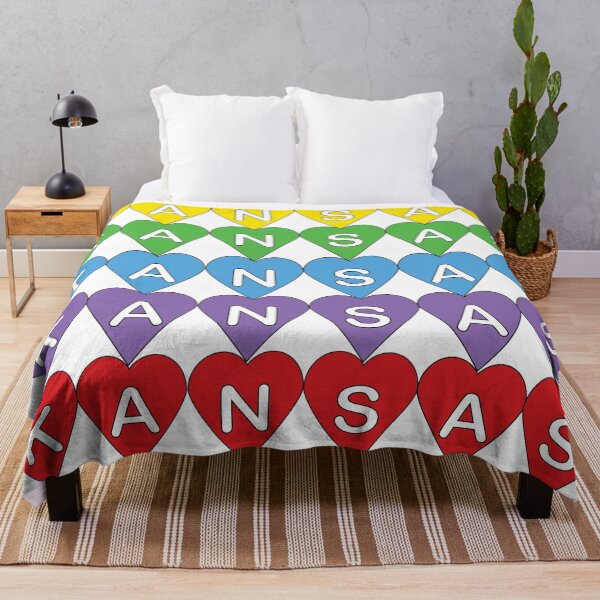 Item preview, Kansas Pride Rainbow Heart Pattern - Colorful State Love Design designed and sold by ValeriesGallery.