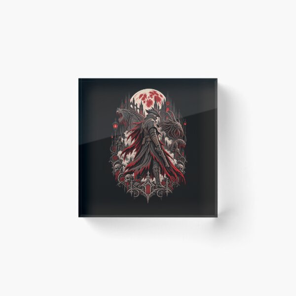Item preview, Bloodborne Hunter Yharnam Blood Moon Gothic Horror designed and sold by Pandaburba.
