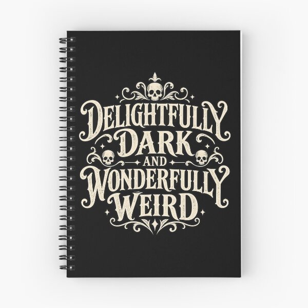 Item preview, Delightfully Dark and Wonderfully Weird Gothic Quote Shirt | Spooky Skull Aesthetic Design designed and sold by JanuszJarowicz.