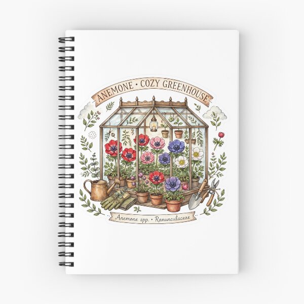 Item preview, Cozy Anemone Greenhouse Flower Sticker designed and sold by RareBotanical .